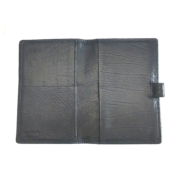 Vintage Coach Black Leather Wallet/Passport Holder - Picture 5 of 5